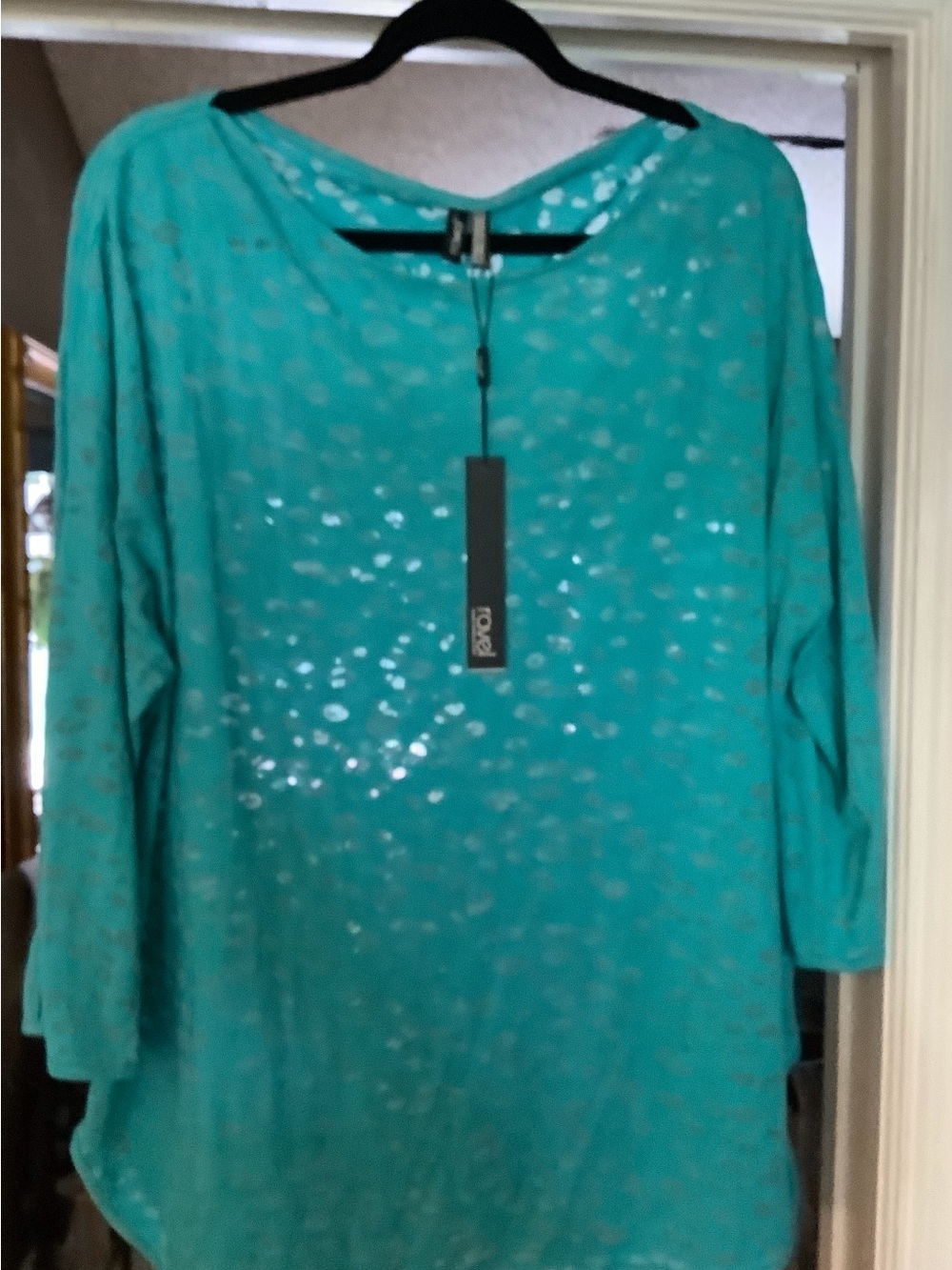 Ravel Turquoise lightweight burn-out Tunic